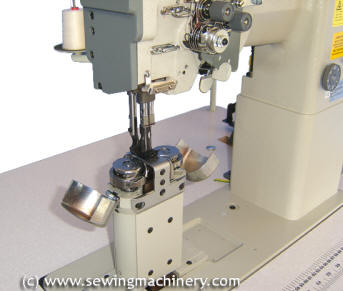 Post bed arm sewing machine