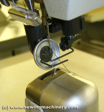 driven Roller feed post bed sewing machine