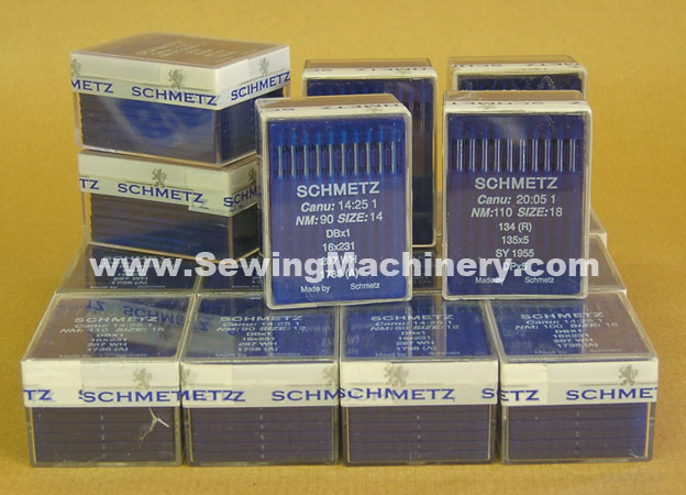 Schmetz sewing machine needles.