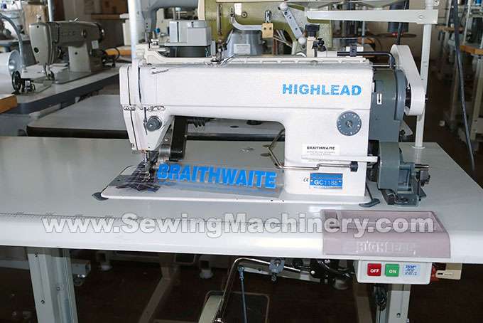 Highlead sewing machine with puller feed