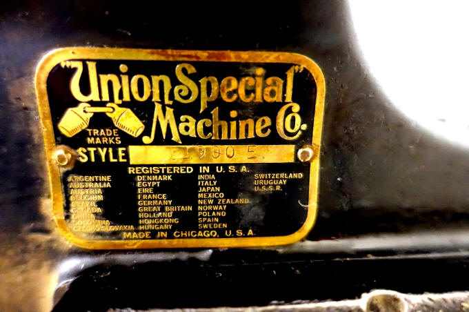 Union special 11900 class plate